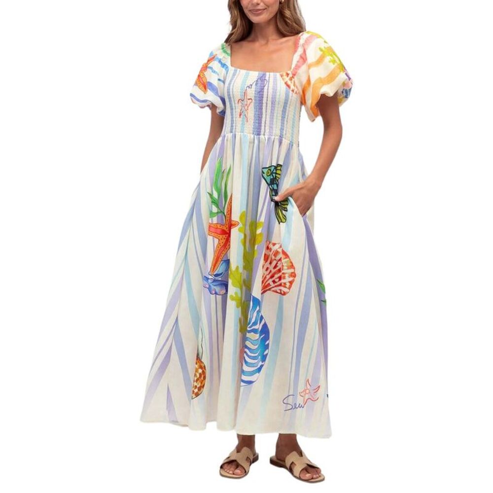 Oloey Womens  Printed Maxi Dress